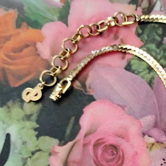 ❤️CHRISTIAN DIOR Tigers Eye Gold Tone Necklace - Picture 4 of 6